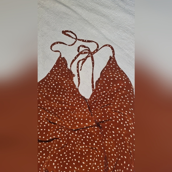 Orange polkadot halter bodysuit Escape by Blu Pepper NWT - Picture 7 of 8